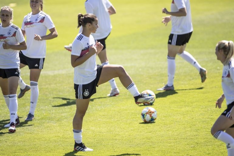 Germany Press Conference & Training - FIFA Women''s World Cup France 2019