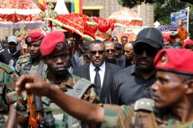 Ethiopia''s deputy prime minister Mekonnen attends the funeral of Amhara president Mekonnen and two other officials in Bahir Dar