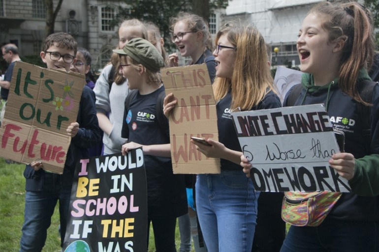 London climate change protest