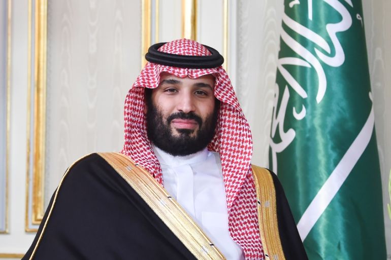 FILES) In this file photo taken on November 27, 2018 Saudi Arabia''s Crown Prince Mohammed bin Salman is pictured while meeting with the Tunisian President at the presidential palace in Carthage on th