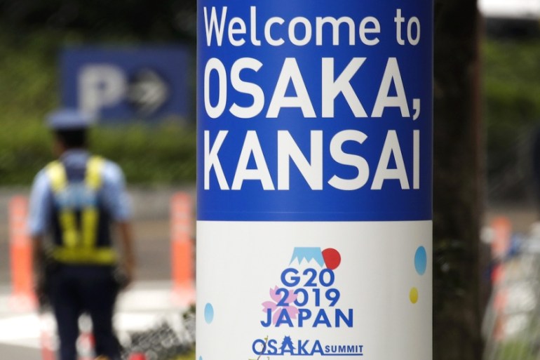 Japan G20 welcome sign
