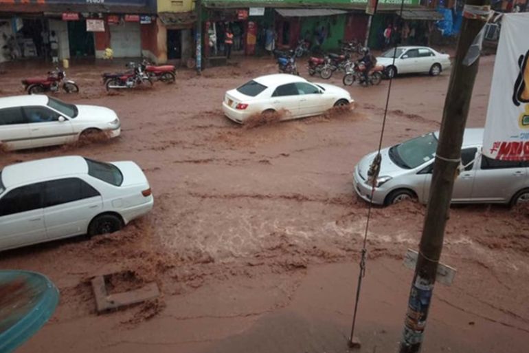 Flooding rain at Mukono, Uganda
