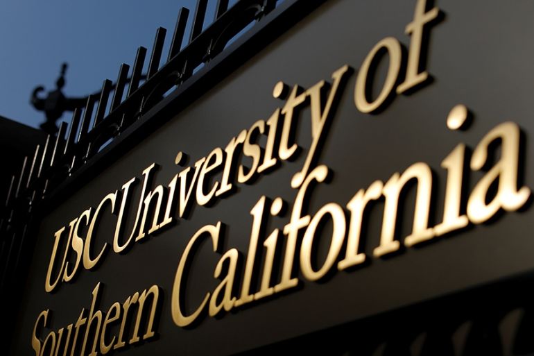 USC campus/logo in Los Angeles