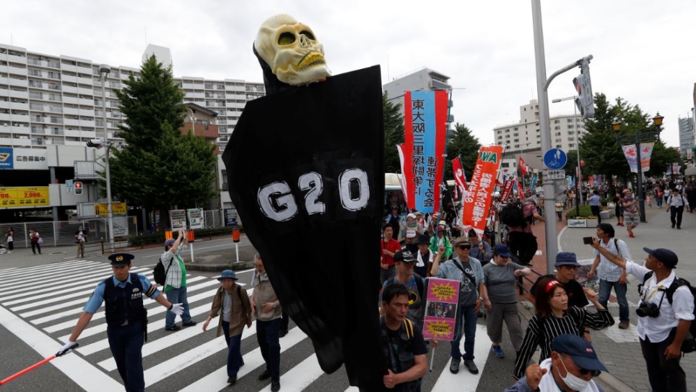 G20 protest Osaka, Japan