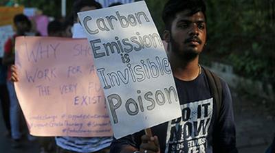 Climate change protester in Mumbai, India May 2019