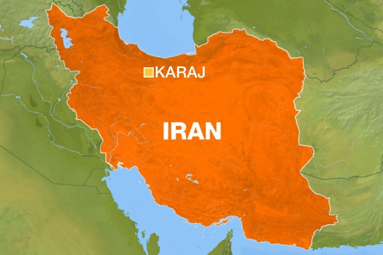 Karaj Iran map