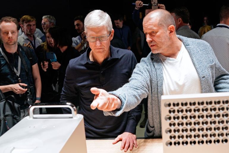 Apple CEO Tim Cook and Chief Design Officer Jonathan Ive