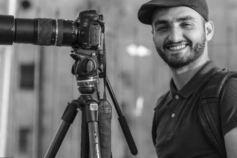 Palestinian photojournalist Mustafa al-Kharouf
