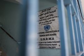 UNRWA sign