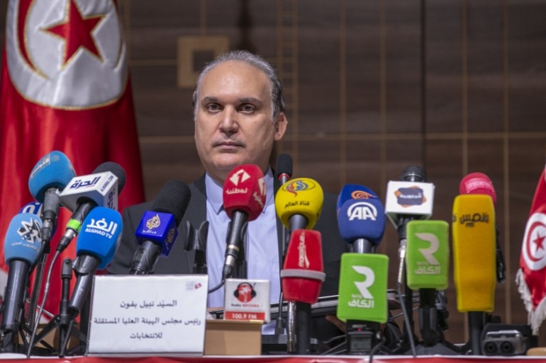 Head of the Tunisian Electoral Commission Nabil Baffoun