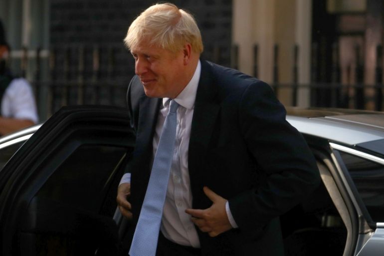 Britain''s Prime Minister, Boris Johnson arrives at Downing Street, in London