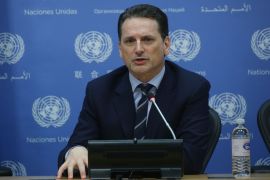 Pierre Krahenbuhl, Commissioner General for the United Nations Relief and Works Agency for Palestine Refugees in the Near East (UNRWA) speaks during a press conference about the agencies'' financial s