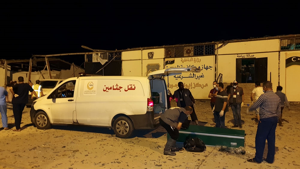 Air raid on Libya migrant camp in Tripoli