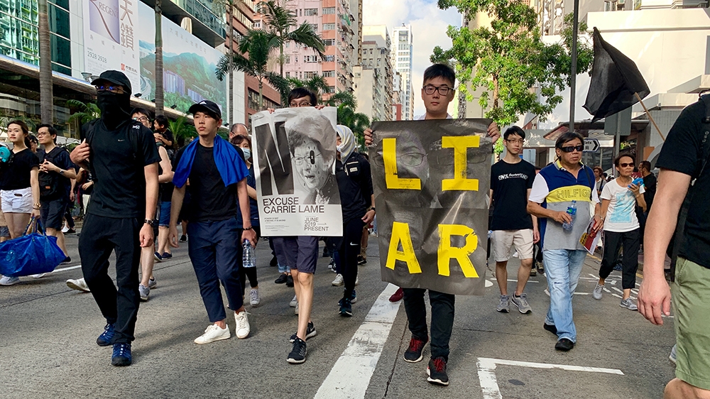 Hong Kong protests 21 July 2019 [Casey Quackenbush/Al Jazeera]