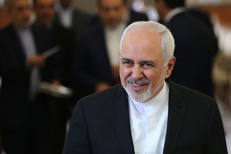 In this file photo taken on June 12, 2019 Iranian Foreign Minister Mohammad Javad Zarif arrives to meet his Japanese counterpart in Tehran on June 12, 2019. - The United States will add Iran FM Mohamm