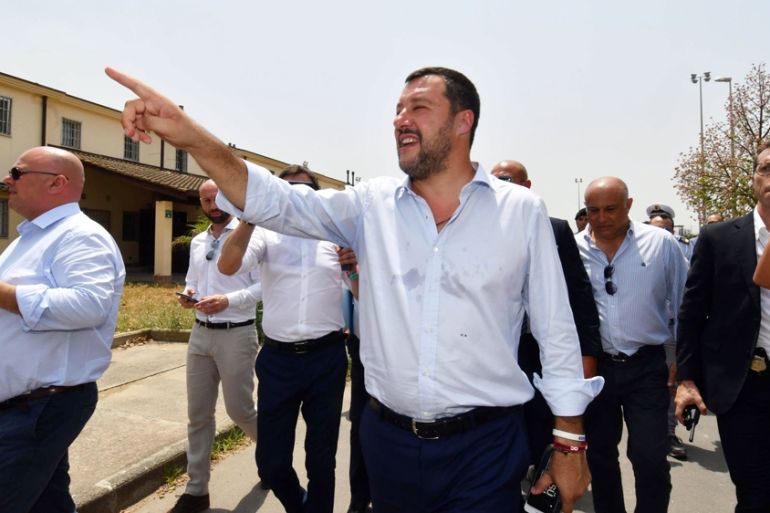 Mineo migration centre Salvini