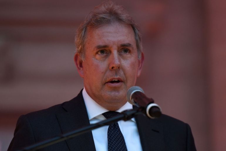 Ambassador Kim Darroch speaks to guests during the Capitol File 2017 WHCD Welcome Reception at the British Ambassador''s Residence on April 28, 2017 in Washington, DC. (Photo by Riccardo Savi/Getty Im