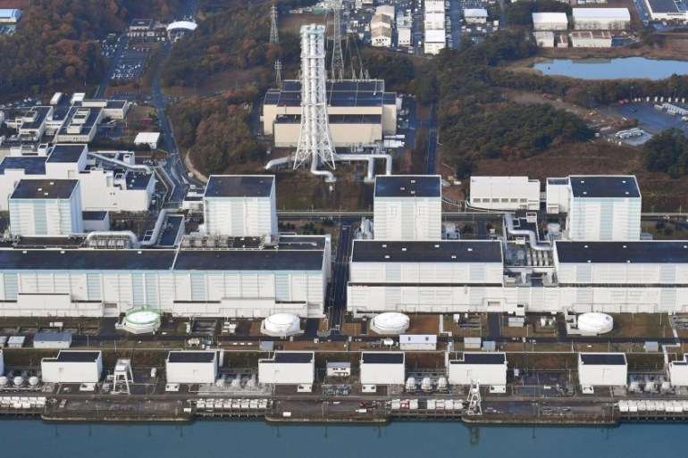 An aerial view shows Tokyo Electric Power Co.''s Fukushima Daini nuclear power plant in Naraha town, Fukushima prefecture, Japan