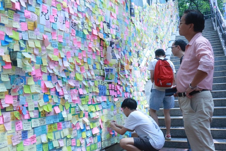 Hong Kong protest walls