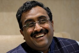 Ram Madhav, a senior leader in India''s ruling Bharatiya Janata Party, reacts during an interview with Reuters in New Delhi