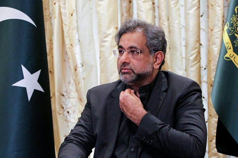 Pakistani Prime Minister Shahid Khaqan Abbasi speaks during an interview with Reuters in Islamabad, Pakistan January 22, 2018. REUTERS/Caren Firouz