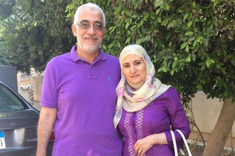 Ola al-Qaradawi and her husband Hosam Khalaf