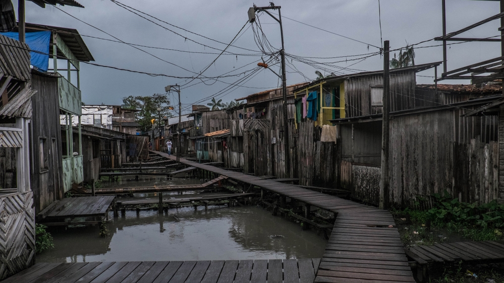 Stilt houses in the Guama neighbourhood, Belem [Tommaso Protti/Al Jazeera]