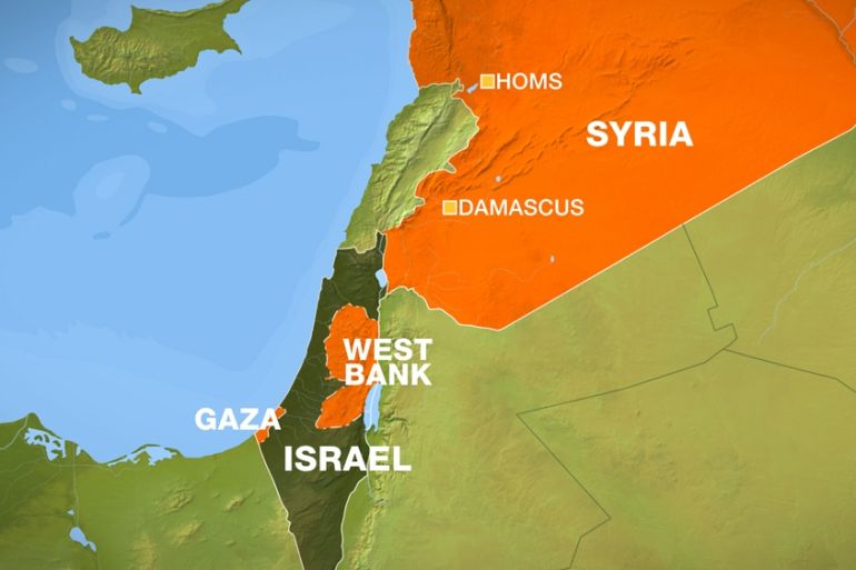 Syria-Israel map