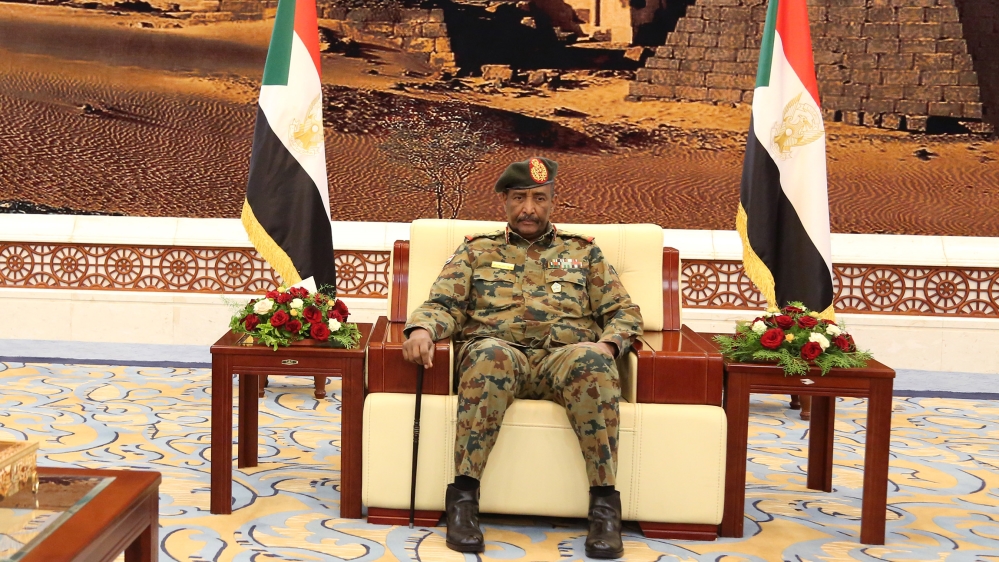 A picture released by Sudan's Presidential Palace shows General Abdel Fattah al-Burhan, the head of Sudan's ruling military council, during a swearing in ceremony in Khartoum on August 21, 2019. Burha