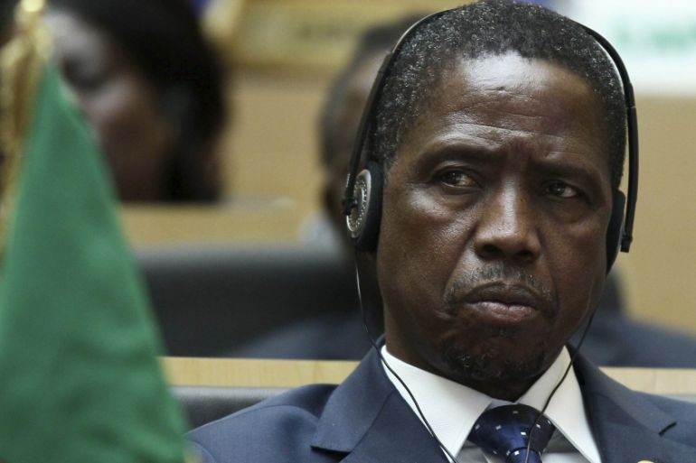 President Edgar Lungu attends the opening ceremony