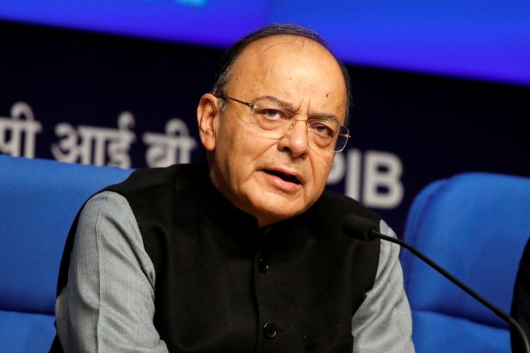 India''s Finance Minister Arun Jaitley attends a news conference sharing details about the recapitalisation of public sector banks in New Delhi