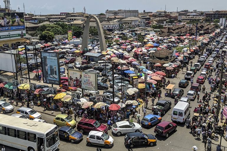 Traffic scene/Ghana/Bloomberg image by Nicholas Seun Adatsi