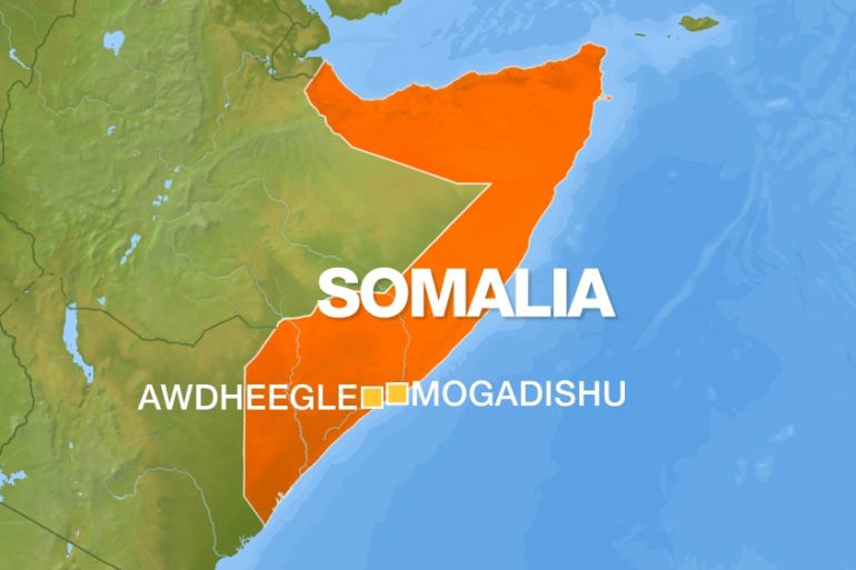 Map: Awdheegle, Mogadishu, Somalia