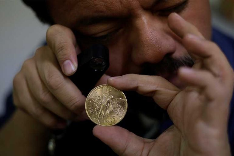 Mexican gold coin