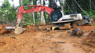 Brazil:  A digger used for illegal 