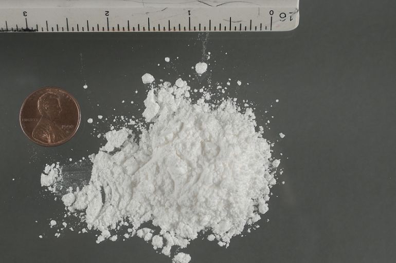 Powdered cocaine is pictured in this undated handout photo courtesy of the United States Drug Enforcement Administration. REUTERS/US DEA/Handout via Reuters