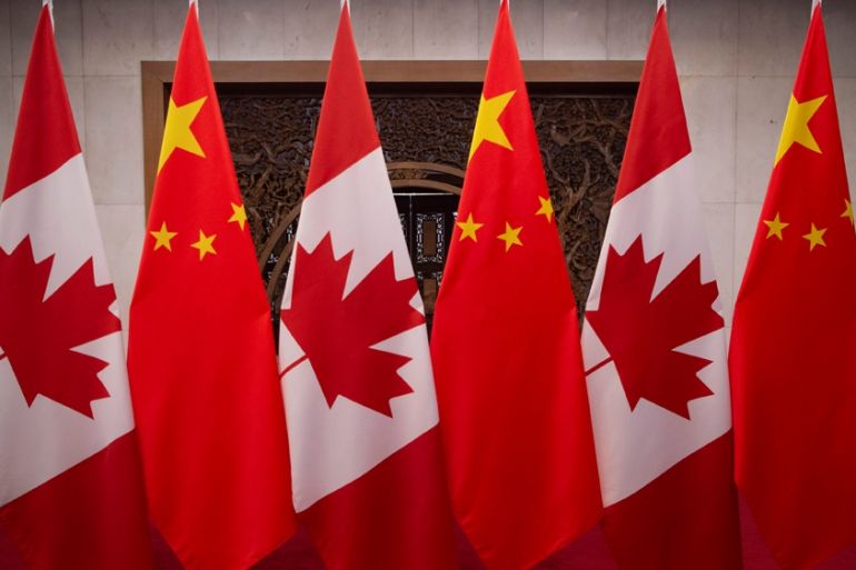 Canada/China stock image