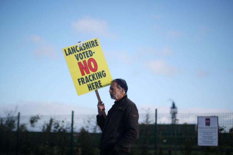 Fracking protester UK - reuters