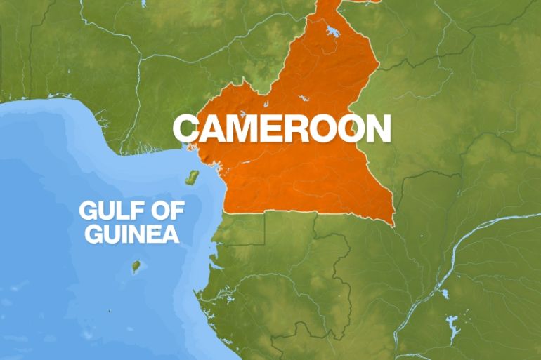 Cameroon and Gulf of Guinea map