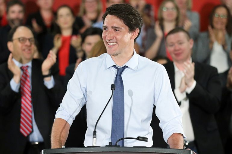 Canada''s Prime Minister Justin Trudeau receives a standing ovation while addressing Liberal Party candidates in Ottawa, Ontario, Canada, July 31, 2019