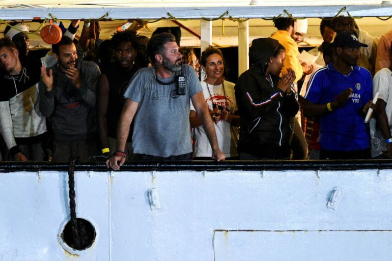 Open Arms arrives in Lampedusa - reuters