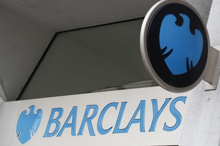Barclays Bank signage in London