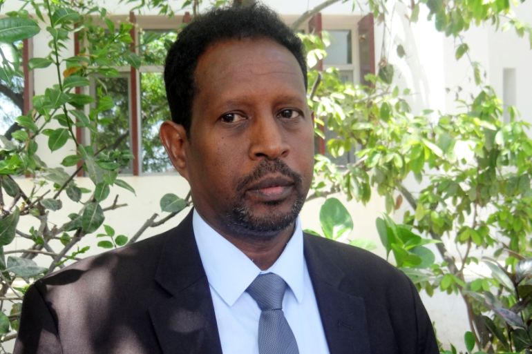 Mogadishu Mayor Abdirahman Omar Osman is seen at an event in Mogadishu