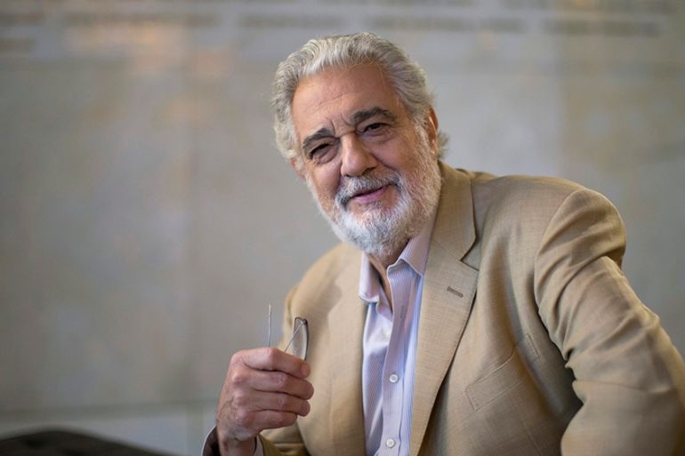 Spanish opera singer Placido Domingo poses for a portrait at the Dorothy Chandler Pavilion in Los Angeles, California June 3, 2014. Domingo never expected to be where he is today, still singing on sta