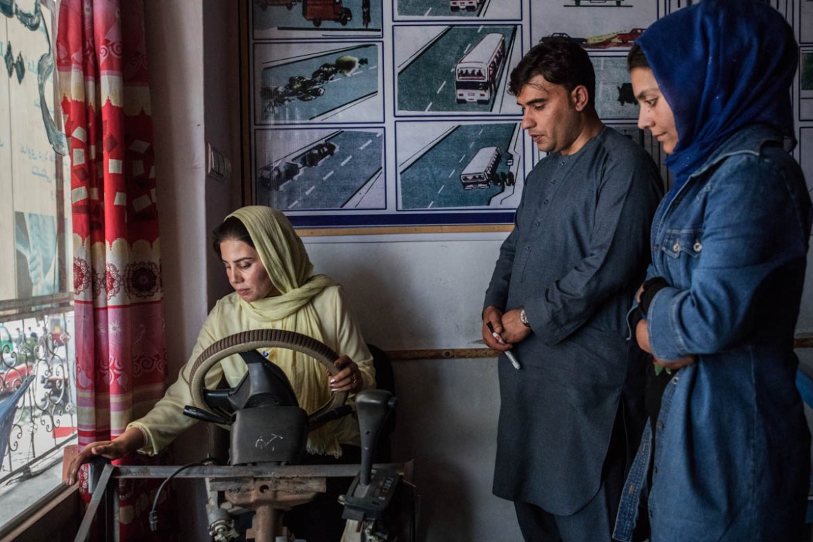 Women drivers in Kabul [Alessio Mamo/Al Jazeera]