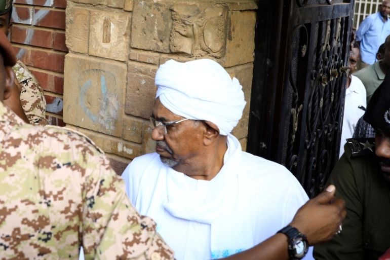 Sudan’s ousted president Omar Al-Bashir appears before prosecutor