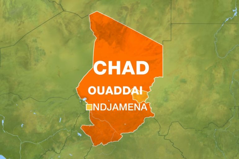 Chad map - Ouaddai