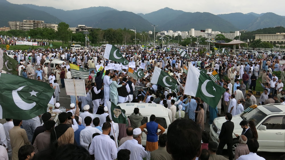 Kashmir hour protest in Pakistan