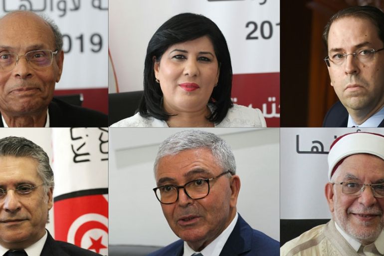 Presidential candidates Tunisia