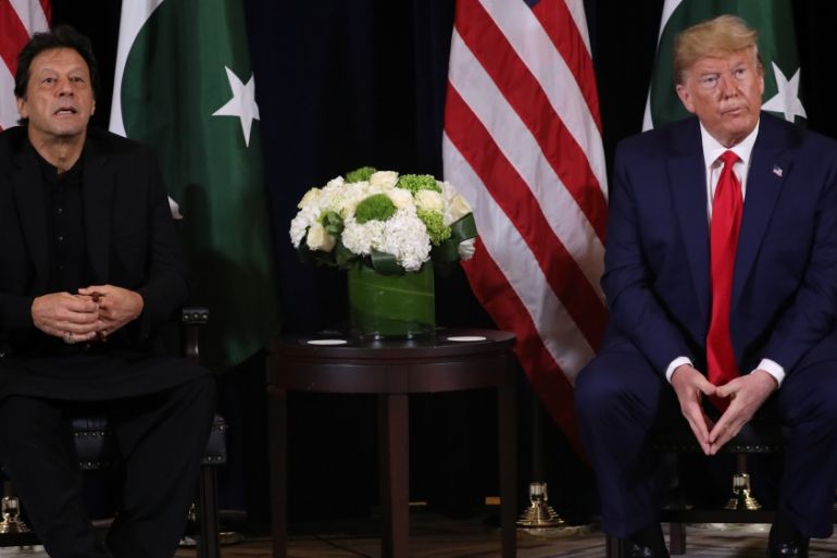 US President Trump meets Pakistan''s Prime Minister Khan on sidelines of United Nations General Assembly in New York City